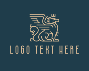 Mythical - Winged Griffin Deluxe logo design