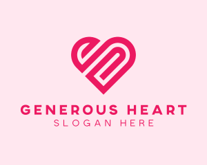 Heart Dating App logo design