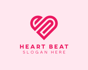 Heart Dating App logo design