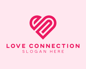 Dating - Heart Dating App logo design