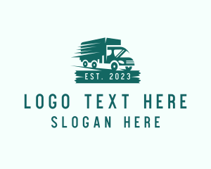 Dispatch - Modern Truck Transport logo design