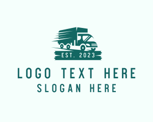 Logistic - Modern Truck Transport logo design