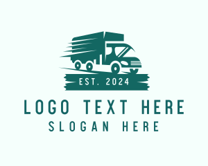 Freight - Modern Truck Transport logo design