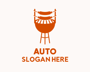 Orange Sausage Barbecue  Logo