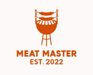 Orange Sausage Barbecue  logo design