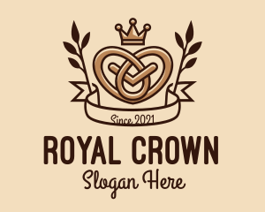 King - Pretzel Crown King logo design