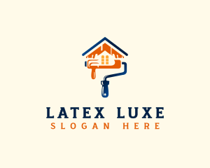 Latex - Paint Roller Renovation logo design