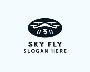 Drone Quadcopter Camera logo design