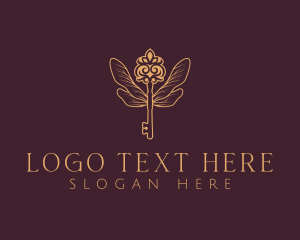 Insect - Luxury Key Wings logo design
