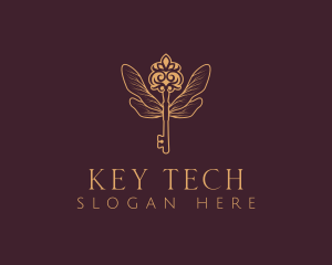 Luxury Key Wings logo design