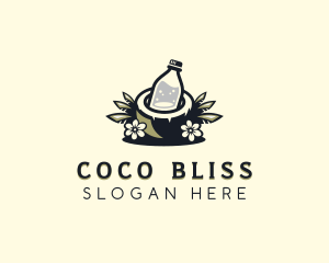 Healthy Coconut Juice logo design