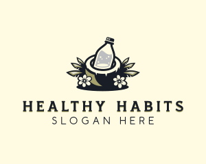 Healthy Coconut Juice logo design