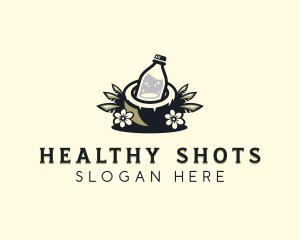 Healthy Coconut Juice logo design