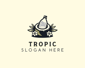 Healthy Coconut Juice logo design