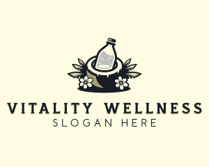 Healthy Coconut Juice logo design