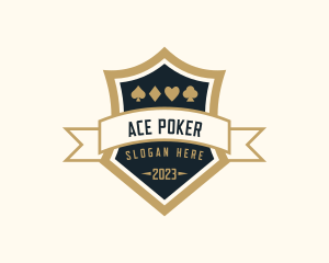 Poker - Casino Poker Shield logo design