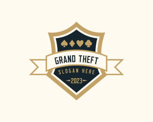 Heart - Casino Poker Shield logo design