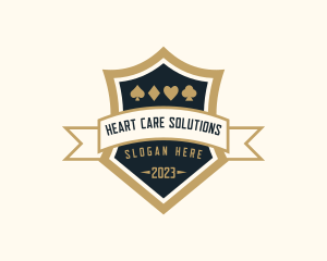 Casino Poker Shield logo design