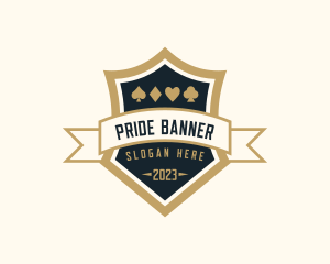 Casino Poker Shield logo design