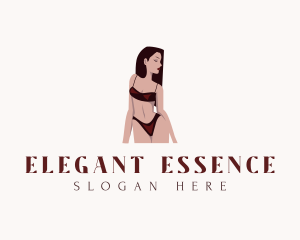 Mature - Sultry Swimsuit Girl logo design