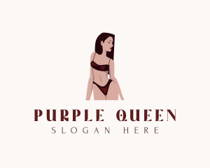 Sultry Swimsuit Girl logo design