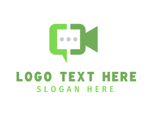 Text Message - Video Chat App logo design