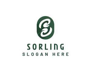 Natural Organic Letter S logo design