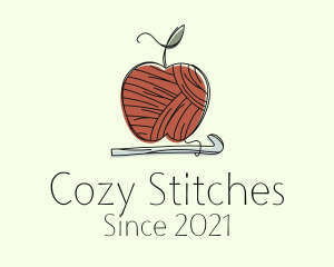 Apple Crochet Yarn logo design