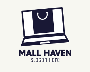 Online Laptop Shopping Bag logo design