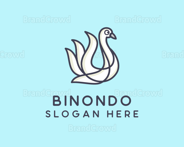 Lake Swan Bird Logo