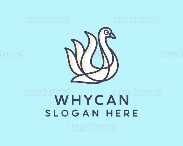 Lake Swan Bird Logo
