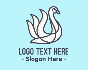 Birdie - White Lake Swan logo design