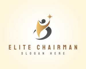 Chairman - Management Victory Person logo design