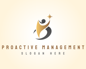 Management Victory Person logo design