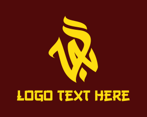 Vaping - Yellow VA Vandal logo design