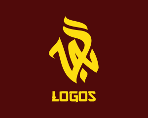E Cigarette - Yellow VA Vandal logo design