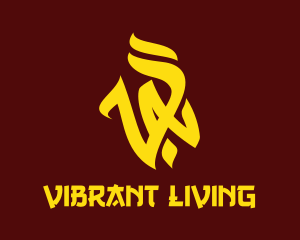 Living - Yellow VA Vandal logo design