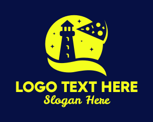Food Stall - Pizza Lighthouse Restaurant logo design