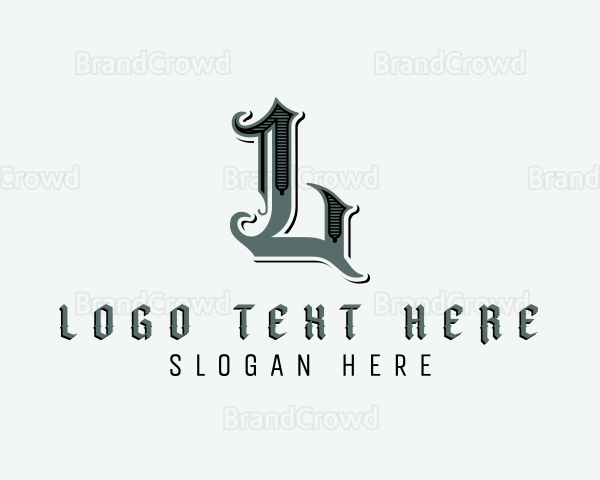 Professional Medieval Dressmaker Letter L Logo