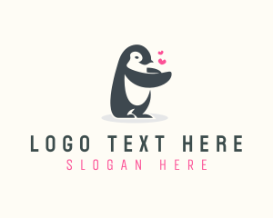 Penguin - Penguin Love Veterinarian logo design
