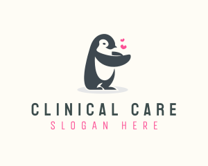 Penguin Love Veterinarian logo design