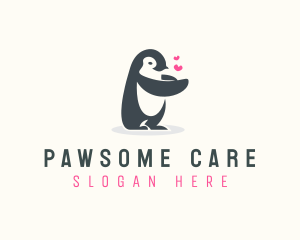 Penguin Love Veterinarian logo design