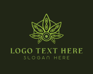 Cbd - Natural Weed Leaf logo design