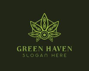 Natural Weed Leaf  logo design