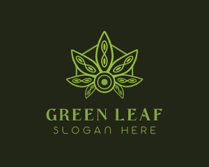 Natural Weed Leaf  logo design