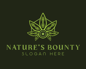 Natural Weed Leaf  logo design