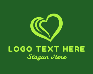 Wellness - Eco Love Heart logo design