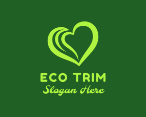 Eco Love Heart logo design