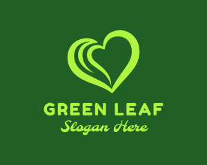 Eco Love Heart logo design