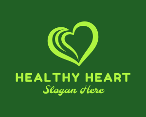 Eco Love Heart logo design